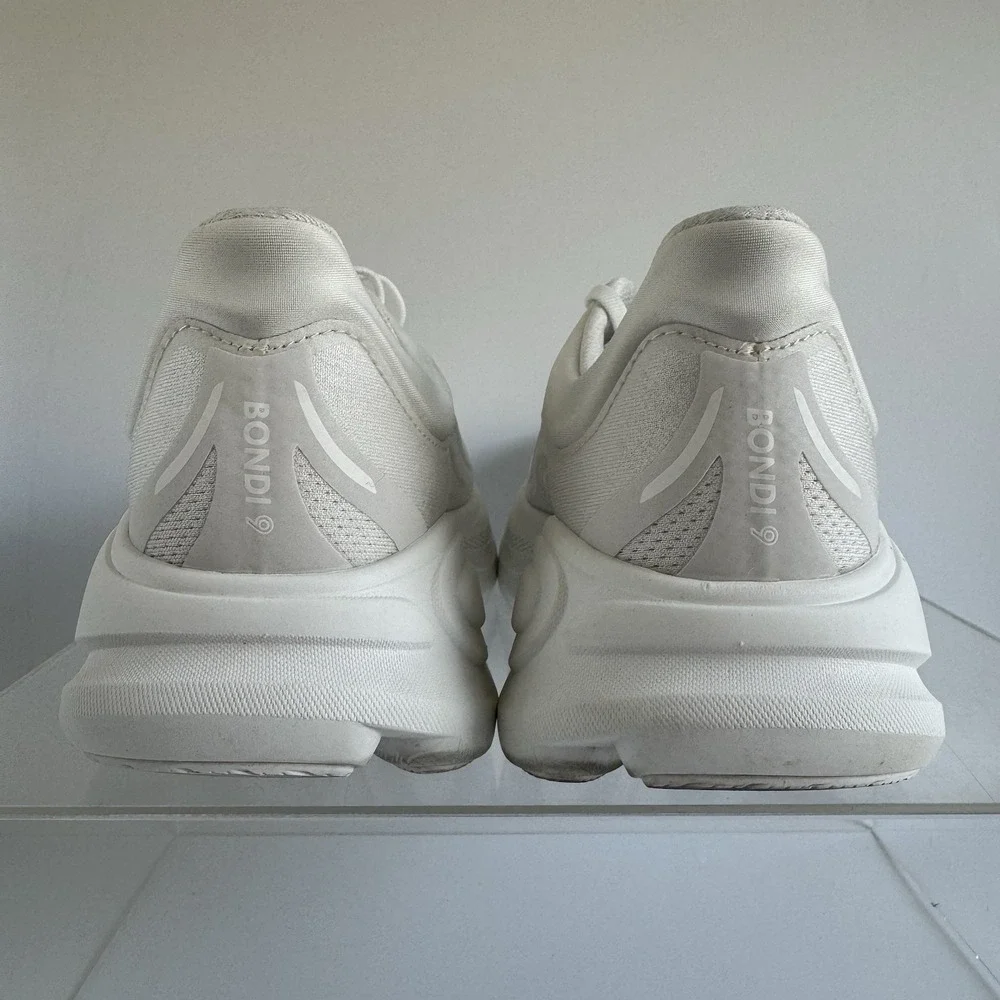 Hoka One One Bondi 9 White 1162011 WWH Shoes Sneakers Men's Size 10.5 D